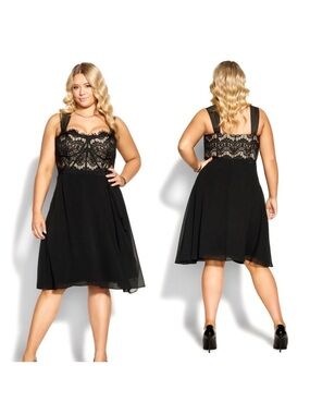 City Chic XL Dress lace plus size cocktail dress NWT